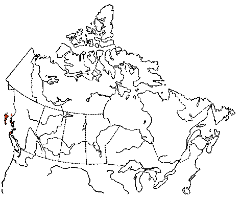 Map of Rhinoceros Auklet in Canada
