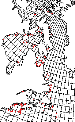 Map of <i>Lebbeus groenlandicus</i> in Canada