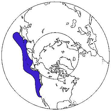 Map of Giant Beaked Whale in Canada
