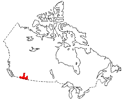 Map of Red-Tailed Chipmunk in Canada