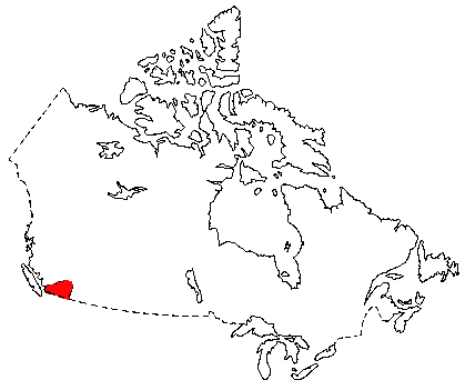 Map of Townsend's Chipmunk in Canada