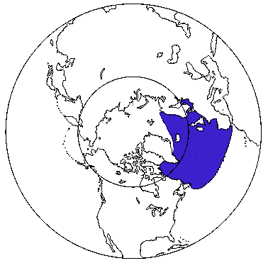 Map of White-Beaked Dolphin in Canada