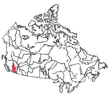 Map of Yellow-Bellied Marmot in Canada