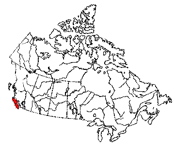 Map of Vancouver Island Marmot in Canada