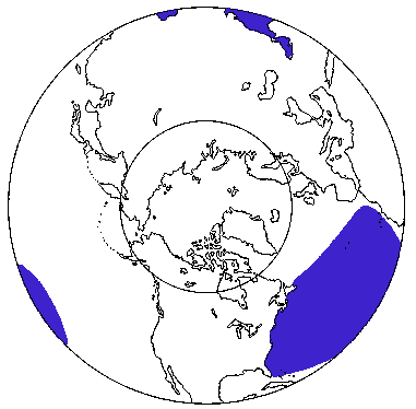 Map of Blainville's Beaked Whale in Canada