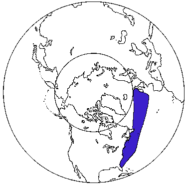 Map of True's Beaked Whale in Canada