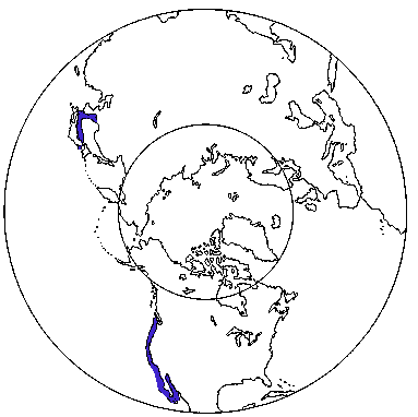 Map of California Sea Lion in Canada