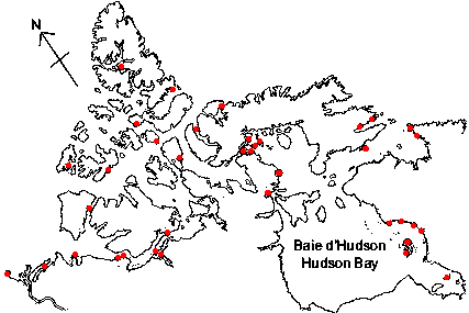 Map of <i>Trichotropis borealis</i> in Canada