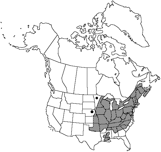 Map of Northern maidenhair in Canada