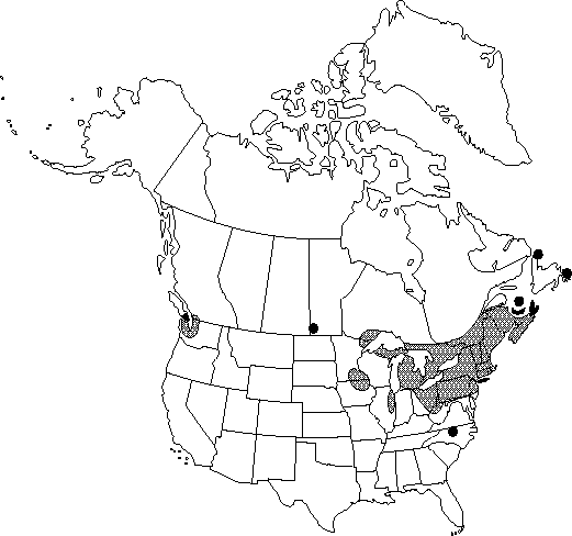 Map of <i>Aquilegia vulgaris</i> in Canada