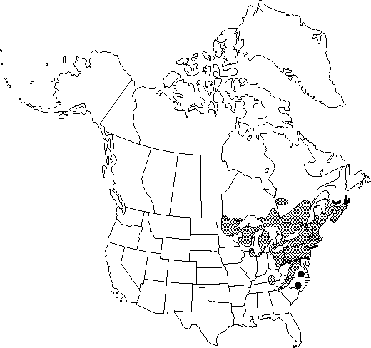 Map of Sweet-fern in Canada