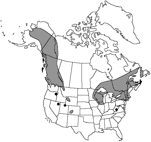 Map of Slender rock-brake or cliff-brake, Steller's rock-brake, fragile rock-brake in Canada