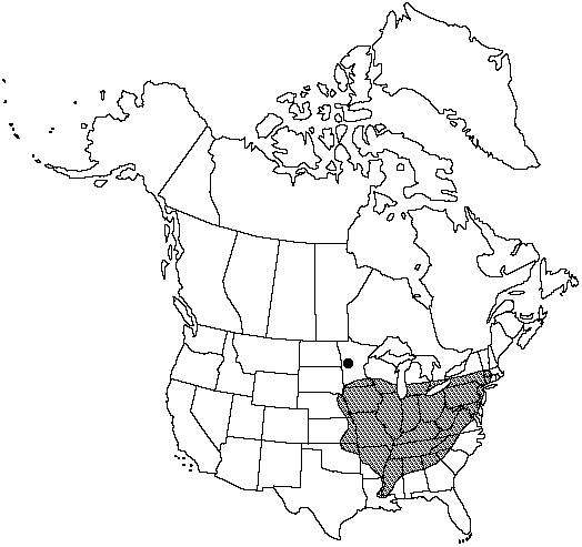 Map of Southern bladder fern, lowland brittle fern  in Canada
