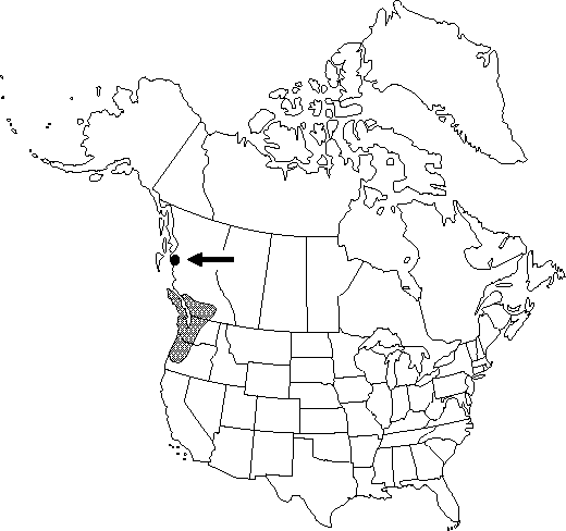 Map of Menzies' larkspur in Canada