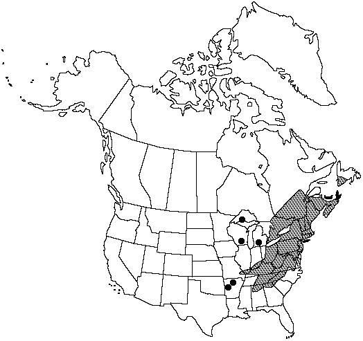 Map of Hay-scented fern in Canada