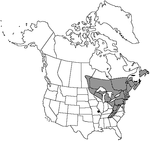 Map of Blue ground-cedar in Canada