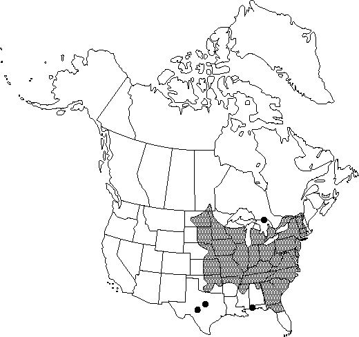 Map of Moonseed, Canada moonseed in Canada