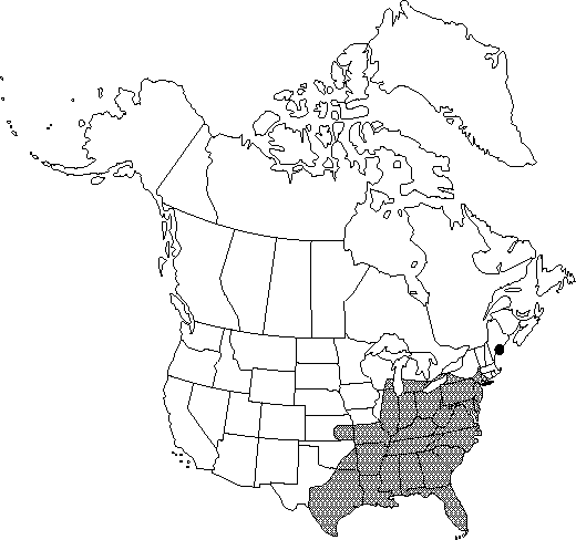 Map of <i>Nuphar advena</i> in Canada