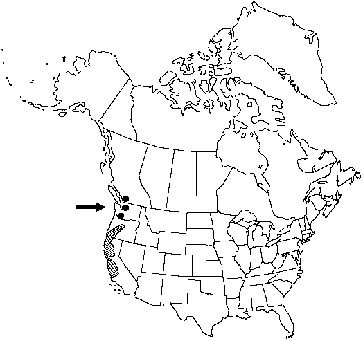Map of California sword fern in Canada