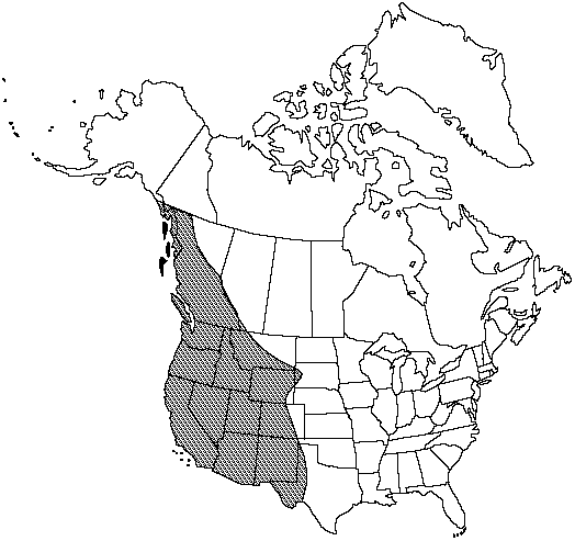 Map of Western bracken in Canada