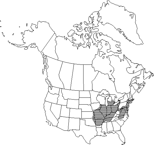 Map of Pin oak in Canada