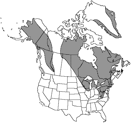 Map of Rusty cliff fern in Canada