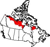 Map of the Southern Arctic ecozone